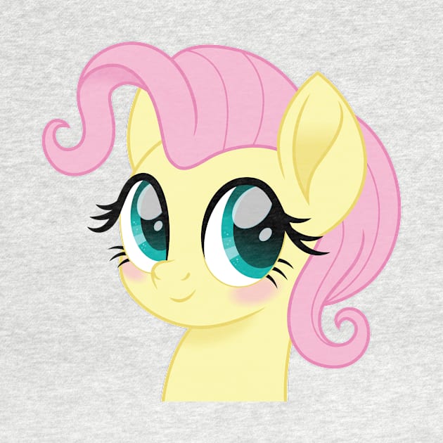 Fluttershy portrait with short mane by CloudyGlow